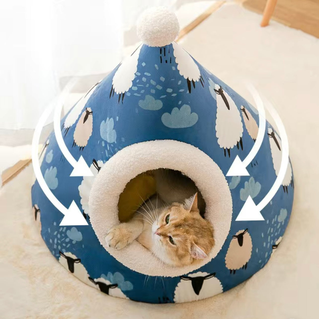 Cat and Dog Bed - Cone Shape🐑